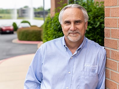Car-Mart VP of Underwriting Rick Musial outside