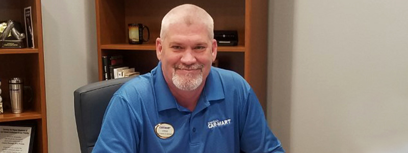 Steve Watson at his desk