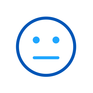 unsatisfied Blue unsatisfied emoji