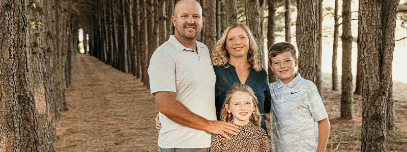 Tara with her husband, son, and daughter