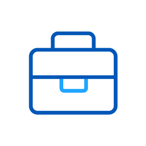 portfolio-value Blue briefcase icon