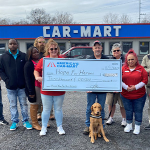 Hope for Heroes check presentation