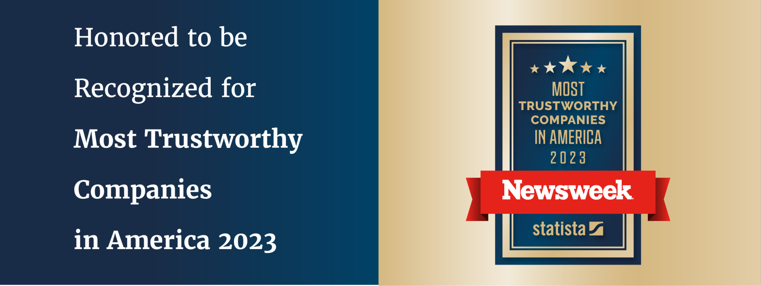 Newsweek Most Trustworthy Companies in America 2023 graphic