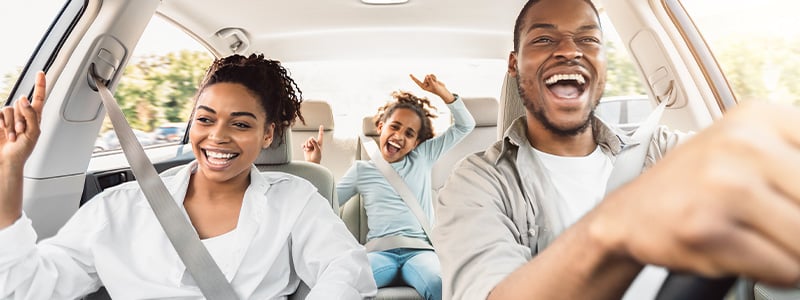 A family on a summer road trip